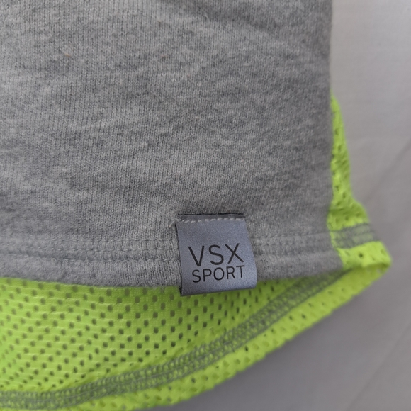VSX SPORT Women's Grey/Green Mesh Back Short Sleeve Top MEDIUM - Picture 5 of 9